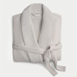Women's Cozy Earth Waffle Bathrobe Light Gray size S (fits larger)